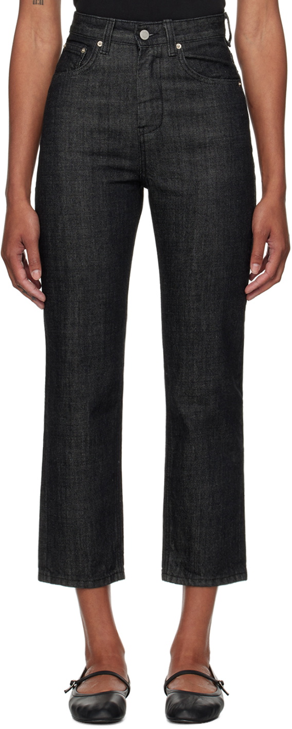Youth Black Straight-Leg Jeans