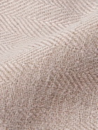 Oliver Spencer - 8cm The Southwell Herringbone Linen Tie