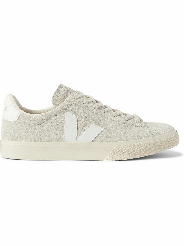 Photo: Veja - Campo Leather-Trimmed Suede Sneakers - Gray
