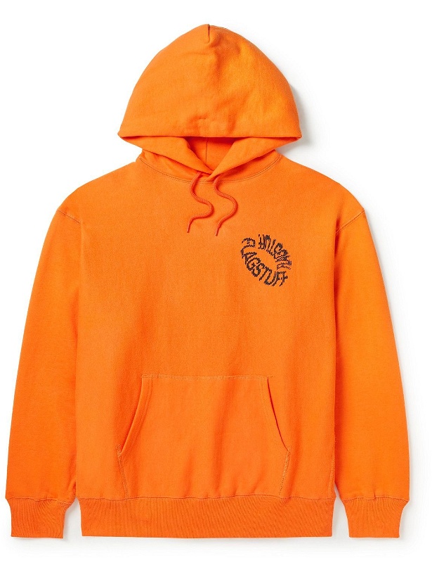 Photo: Flagstuff - Logo-Print Cotton-Jersey Hoodie - Orange