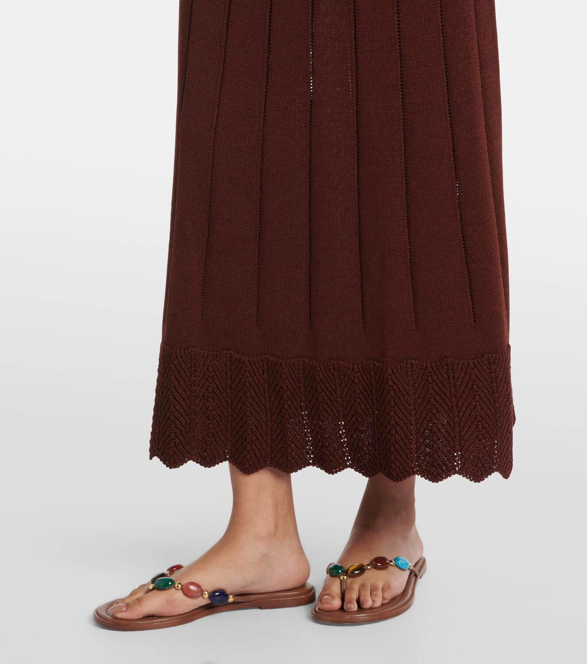 Eres Imaginaire cotton-blend maxi dress