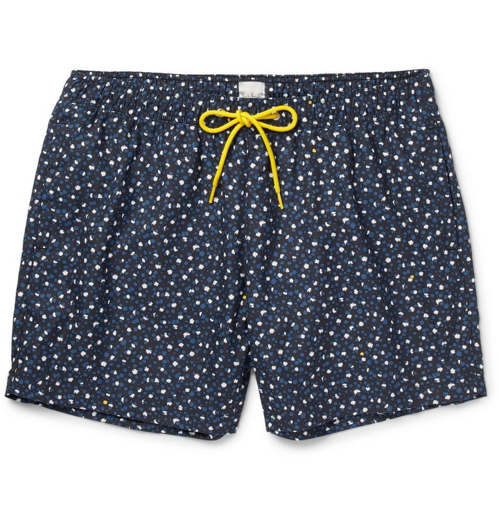 Photo: Paul Smith - Mid-Length Printed Swim Shorts - Men - Midnight blue