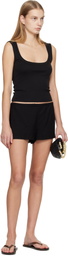 Matteau Black Fluid Mini Shorts