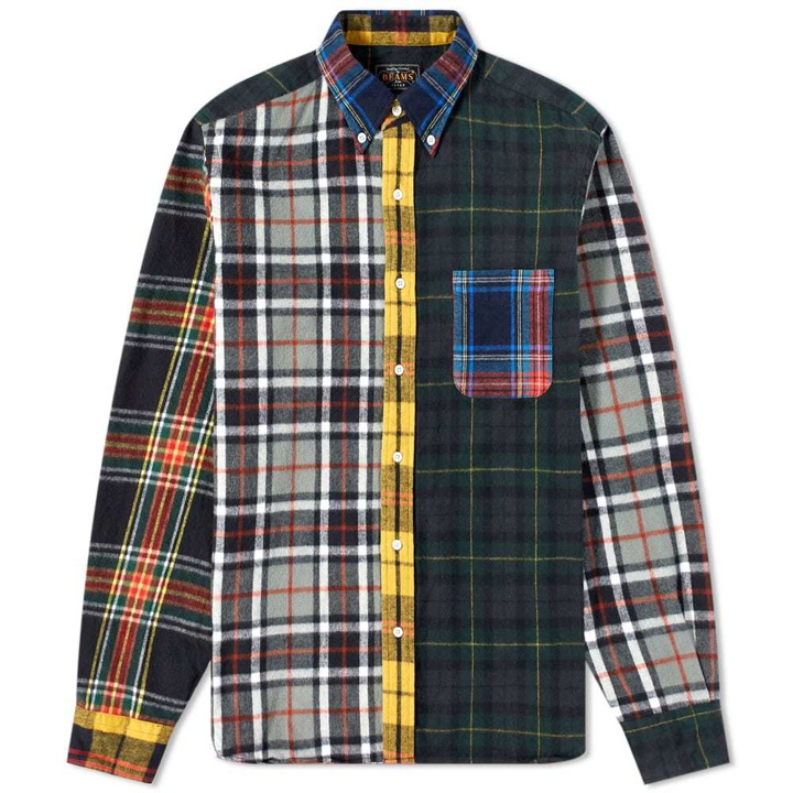 Photo: Beams Plus Shaggy Flannel Crazy Mix Check Shirt