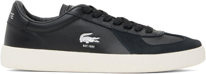 Photo: Lacoste Black Baseshot Pro Leather Sneakers