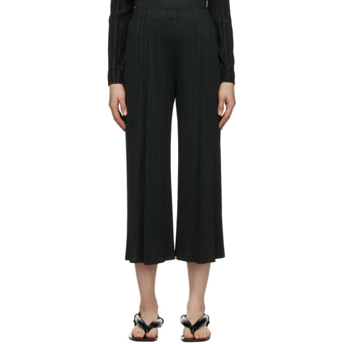 Pleats Please Issey Miyake Black Monthly Colors October Trousers