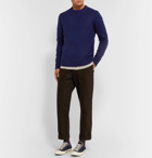 Aspesi - Brushed Shetland Wool Sweater - Blue