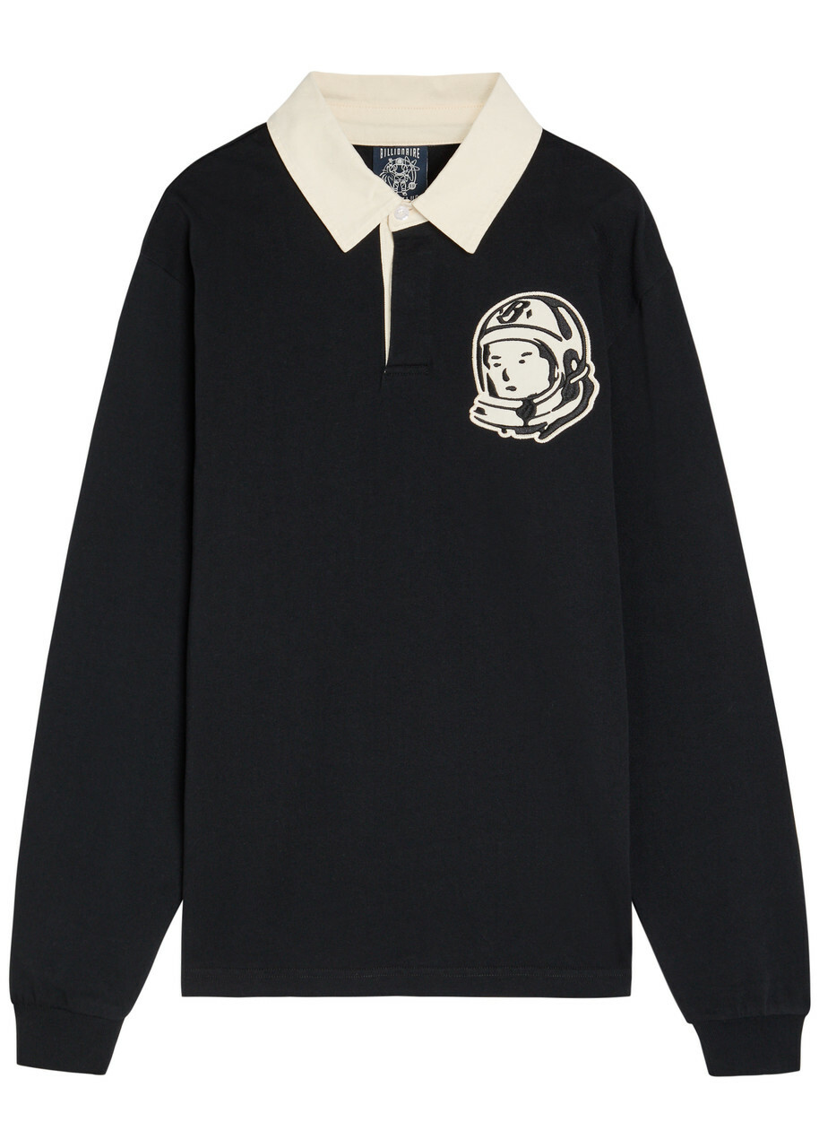 Billionaire Boys Club Appliquéd Cotton Rugby top Black