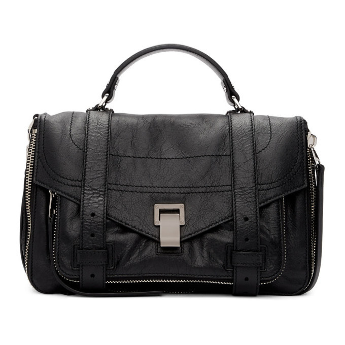 Proenza Schouler Black Medium Zip PS1 Messenger Bag Proenza Schouler