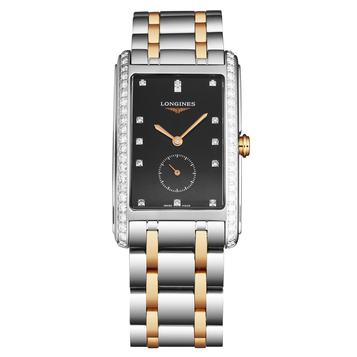 Longines DolceVita Quartz Diamond Black Dial Unisex Watch L5.755.5.59.7