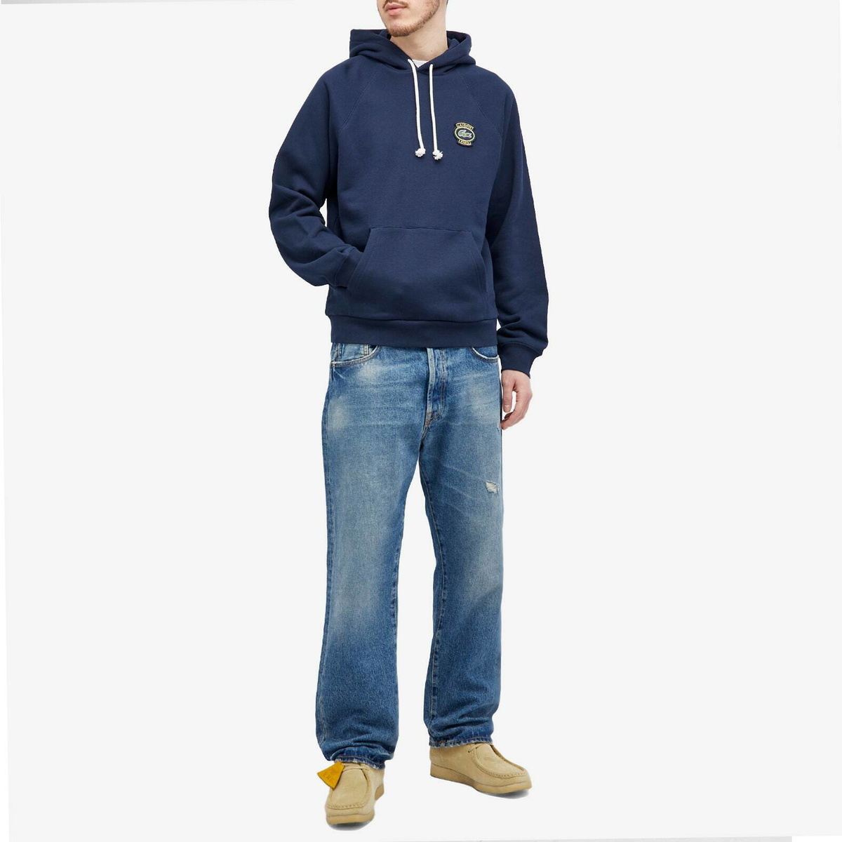 Lacoste Men's Paris Logo Hoodie in Navy Blue