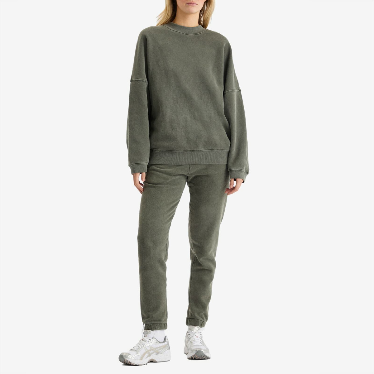 Joah Brown Women's Oversized Crew Sweatshirt in Washed Sage