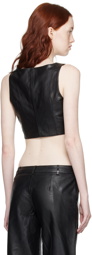 Miaou Black Juliet Leather Vest