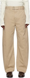 LEMAIRE SSENSE Exclusive Beige Twisted Belted Jeans