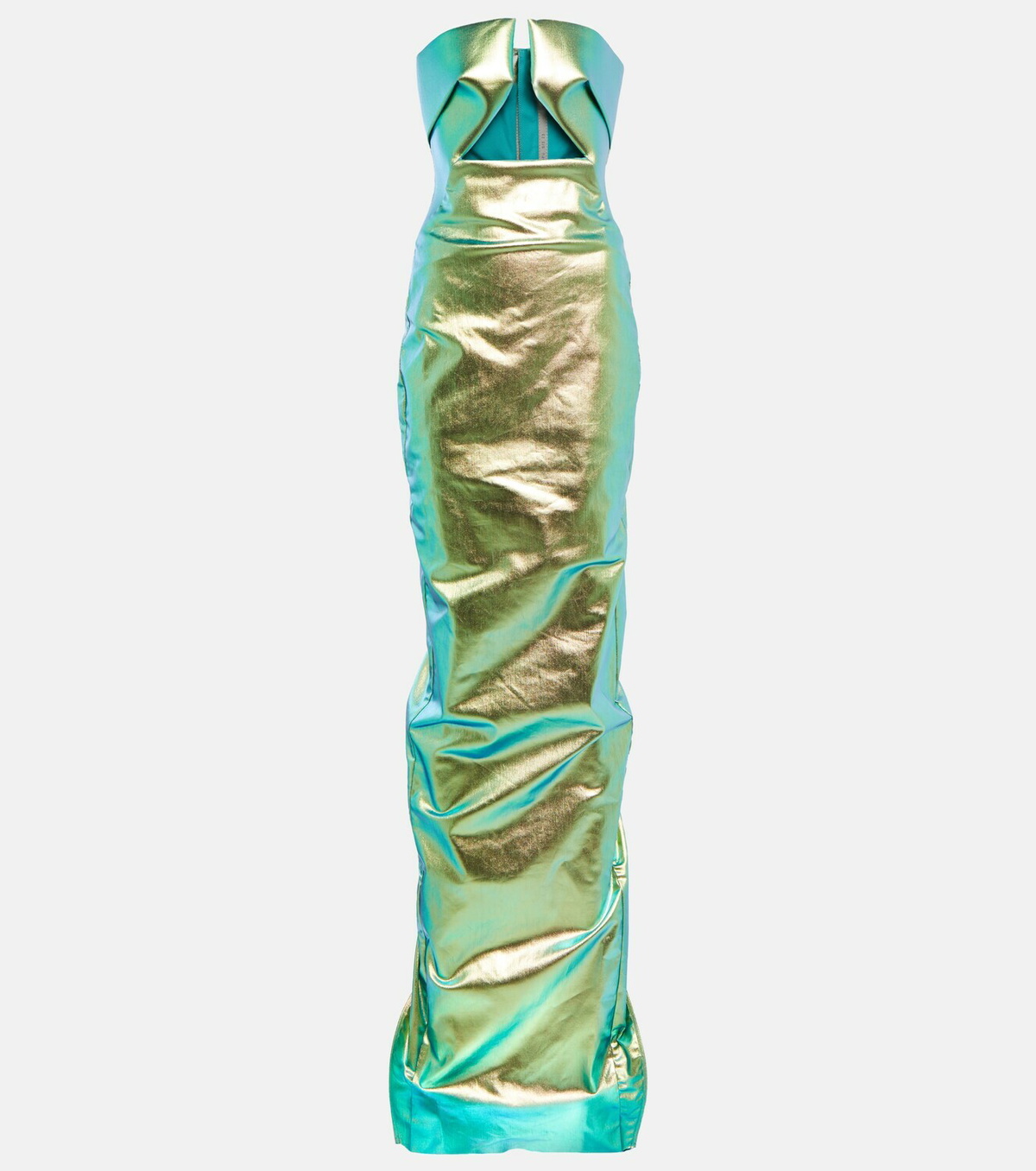 Rick Owens - Prong strapless denim gown Rick Owens