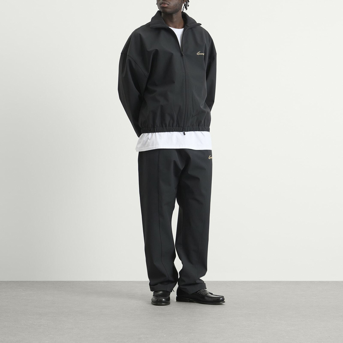 Fear of God ESSENTIALS Men's Signature Track Jacket in Vintage Black