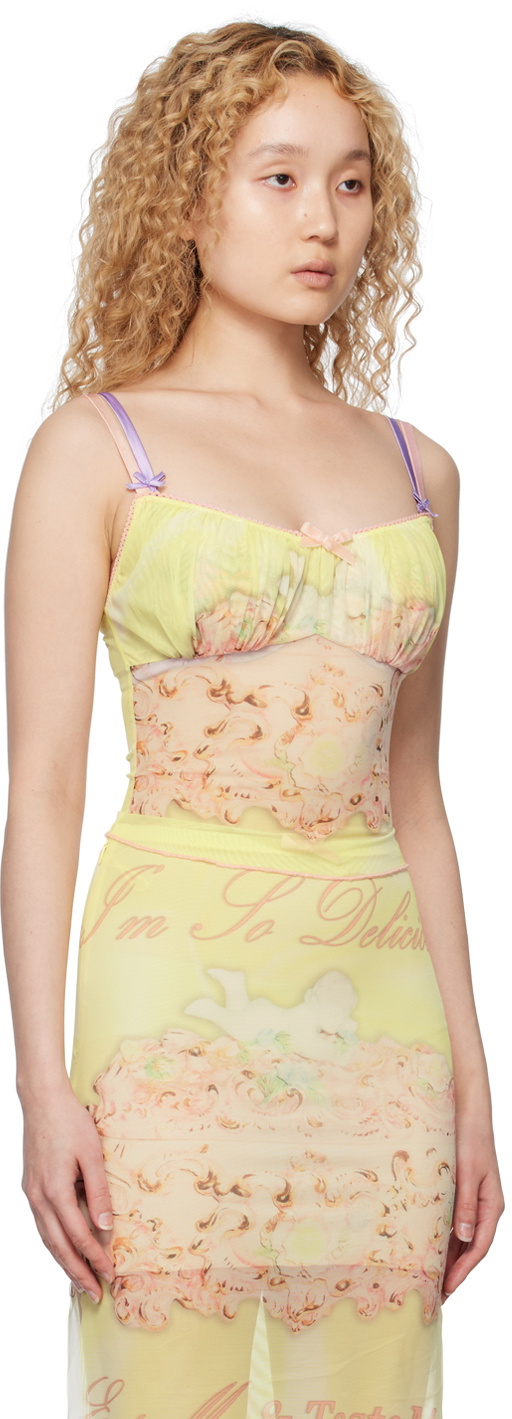 トップス Nodress Angel Cake Printed Camisole Nodress Yellow Angel Cake Camisole Nodress