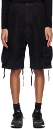 NEMEN® Black Multipocket Parachute Shorts