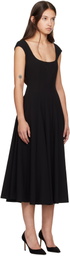 GUIZIO Black Leila Midi Dress