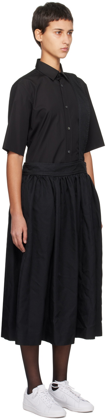 Black Comme des Garçons Black Shoulder Strap Midi Skirt