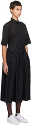 Black Comme des Garçons Black Shoulder Strap Midi Skirt