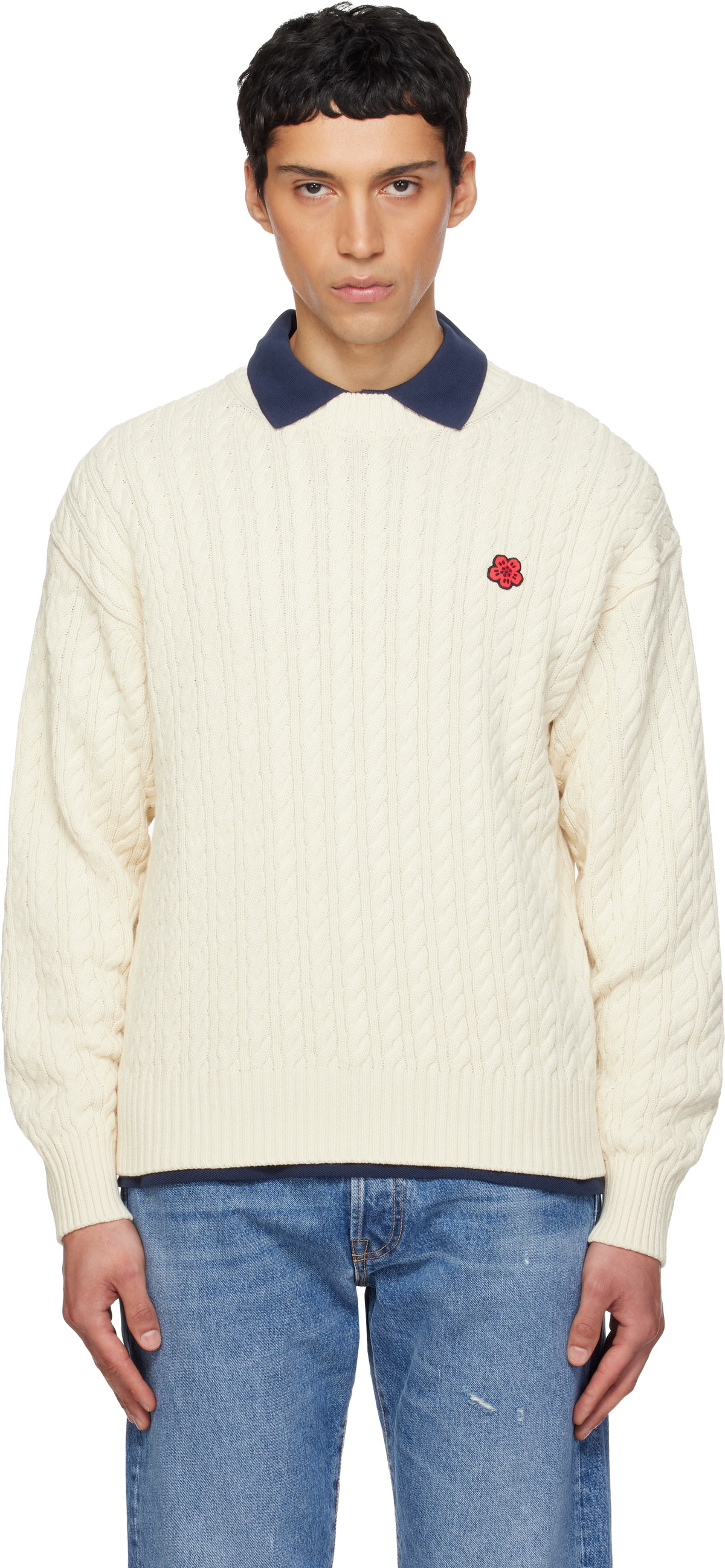 Kenzo Off-White Kenzo Paris 'Boke Flower' Knit Sweater
