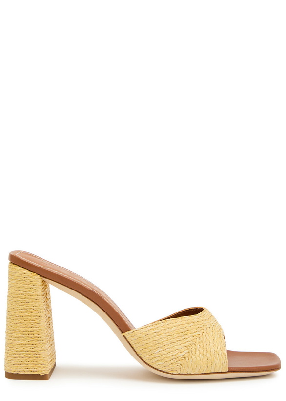 Photo: Staud Sloane 95 Raffia Sandals Natural