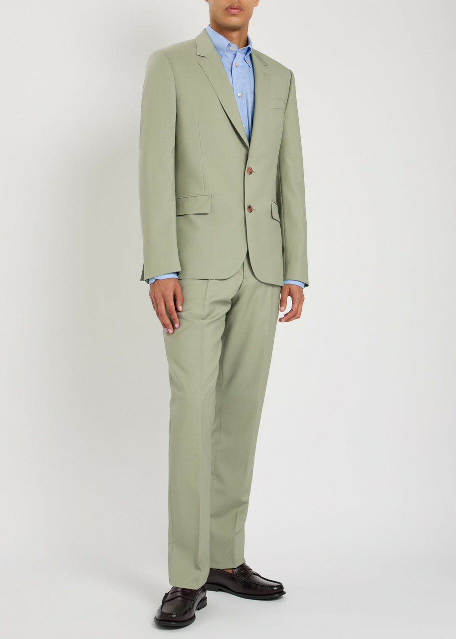 Paul Smith Wool and Mohair-blend Suit Green