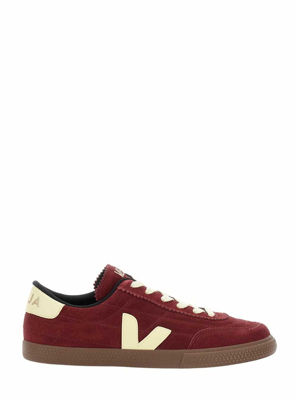 Photo: Veja panenka Bordeaux Low Top Sneakers With Logo Patch On The Side And Contrasting Heel With Logo Lettering In Leather Unisex