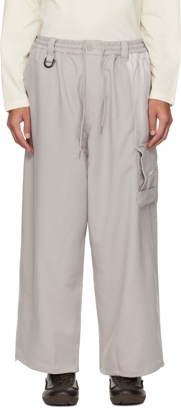 Photo: Y-3 Beige Sport Uniform Straight Cargo Pants