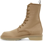 Max Mara Beige Cashmere Combat Boots