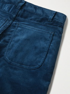 L.E.J - Straight-Leg Cotton-Corduroy Trousers - Blue