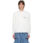 Sunnei White Mini Logo Long Sleeve T-Shirt