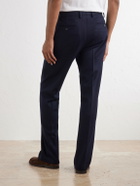 Sunspel - Straight-Leg Wool Trousers - Blue