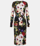 Dolce&Gabbana Floral silk-blend midi dress