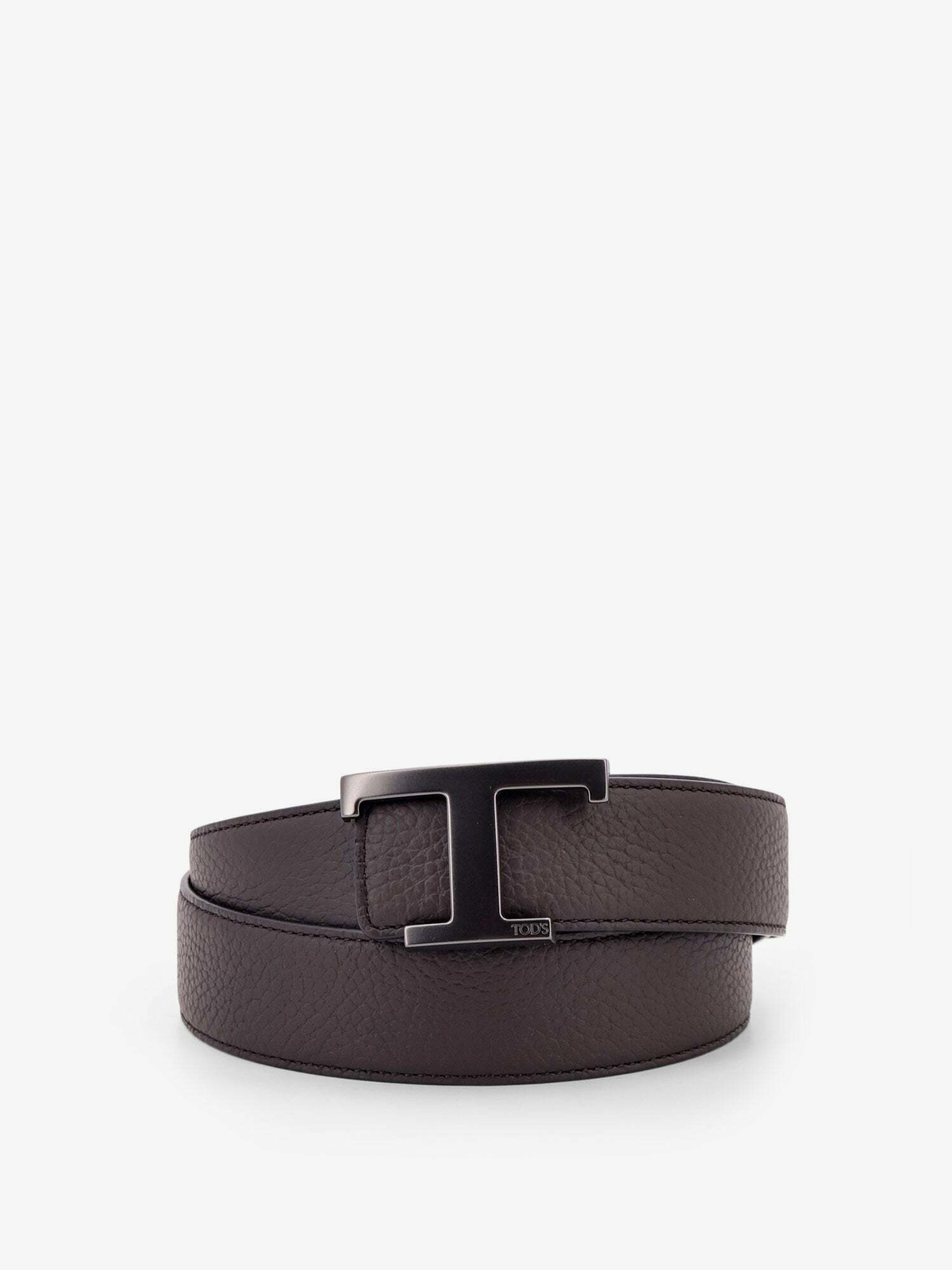 Tod\'s Black Leather Belt Man MULTICOLOUR Belt in Canvas and Leather  main image 3