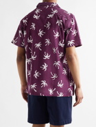 ONIA - Vacation Camp-Collar Printed Cotton-Jacquard Shirt - Purple