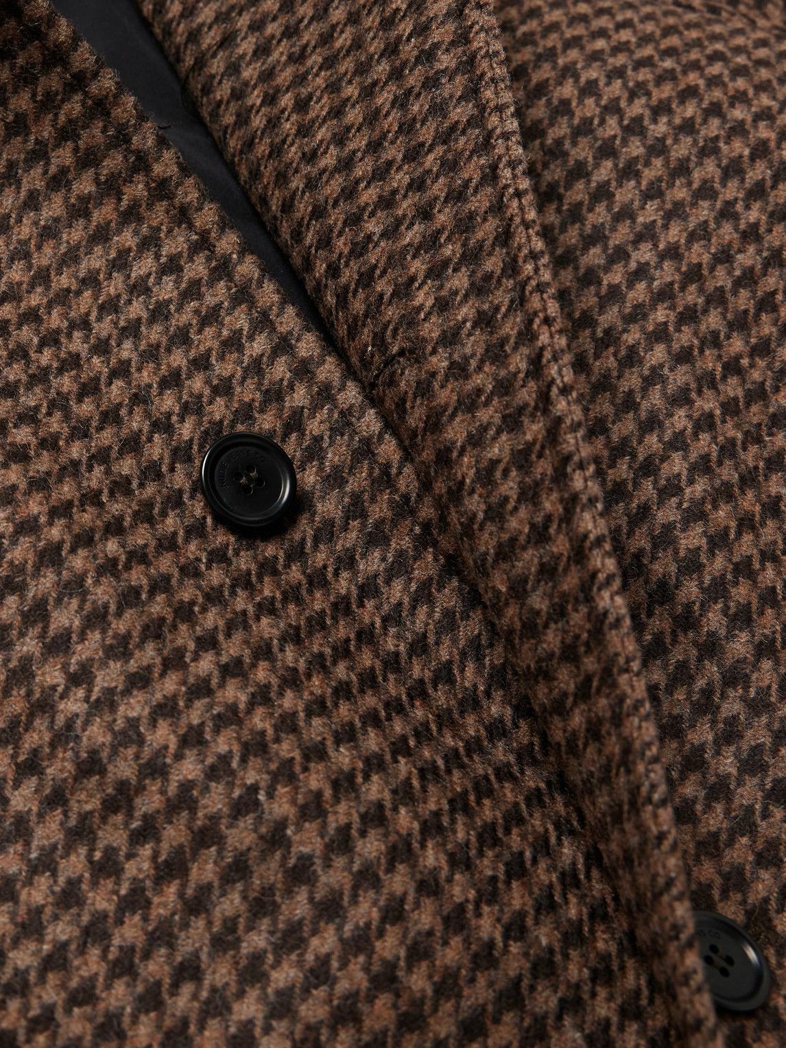 Nudie Jeans - Will Houndstooth Wool-Blend Coat - Brown