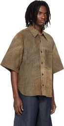AGOLDE Brown Comfort Stretch Watson Denim Shirt