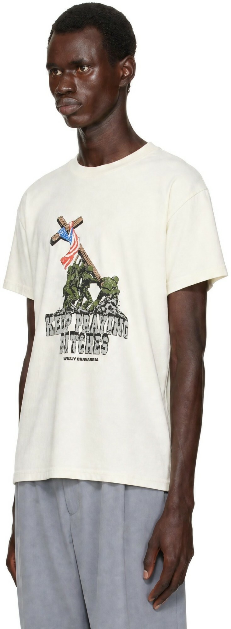 WILLY CHAVARRIA Off-White 'Keep Praying Bitches' Easy T-shirt