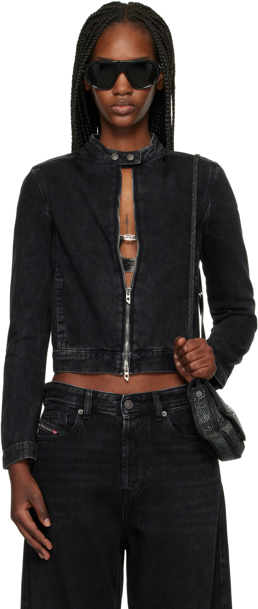 Diesel Black De-Mornin Denim Jacket