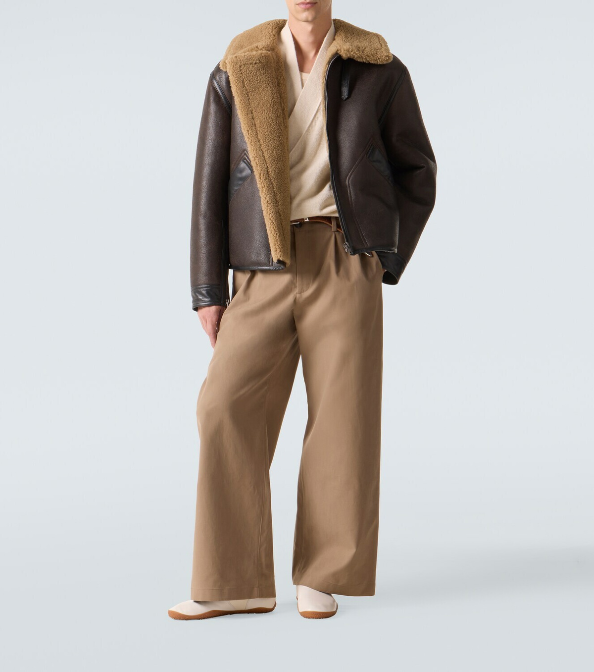 Lemaire Shearling-lined leather jacket Lemaire