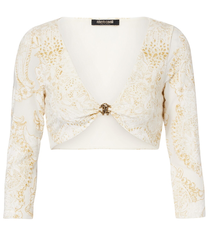 Photo: Roberto Cavalli Embellished top