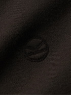 Kingsman - Logo-Embroidered Cotton and Cashmere-Blend Jersey Zip-Up Hoodie - Brown