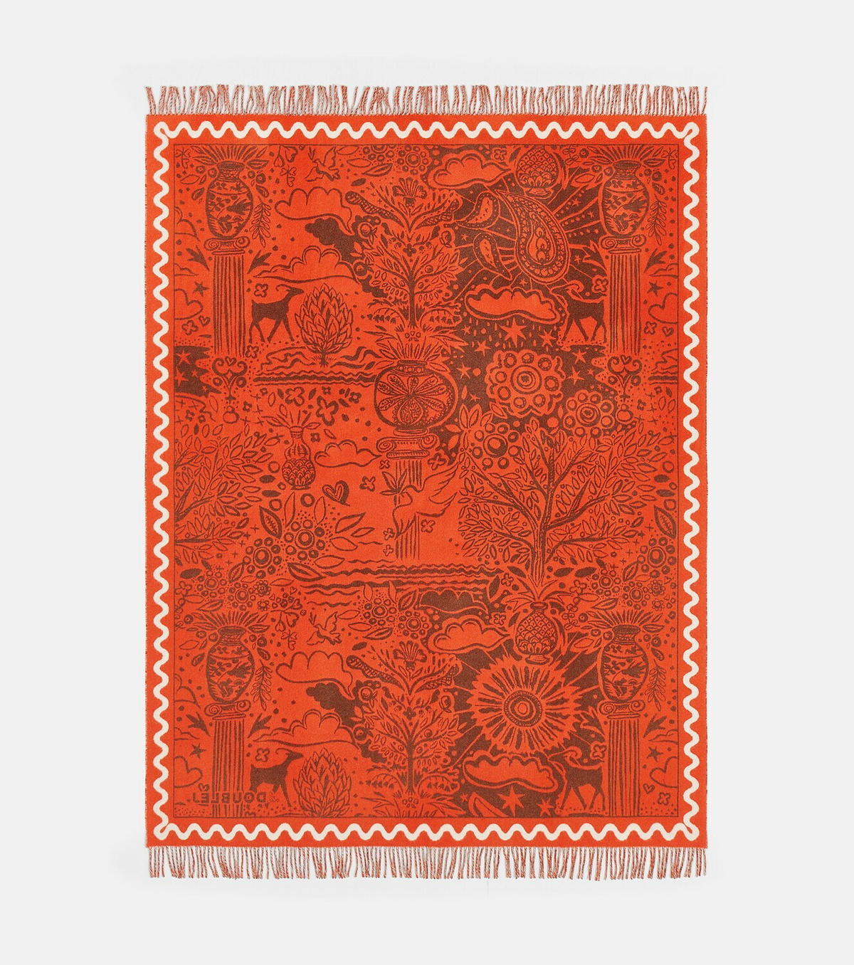 La DoubleJ Ionic wool and cashmere intarsia blanket