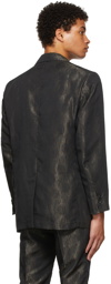 Needles Black & Gold Lamé Jacquard Tuxedo Jacket