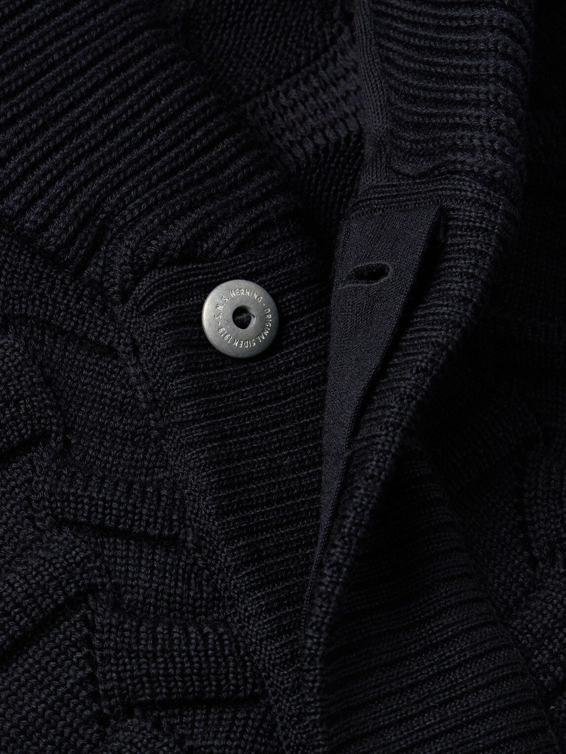 S.N.S. Herning - Epigon Shawl-Collar Virgin Wool Cardigan - Blue