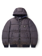 Stone Island - Quilted Reflective Shell-Seersucker Down Jacket - Blue