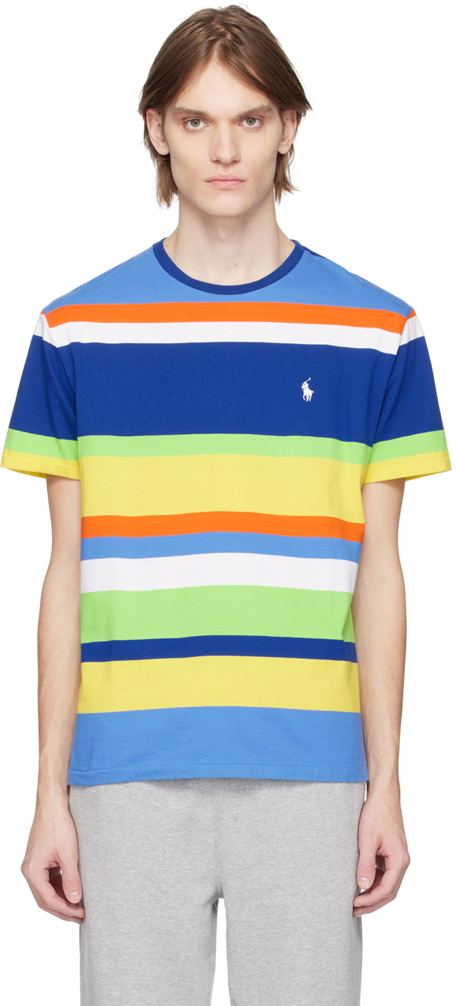 Tシャツ・カットソー POLO RALPH LAUREN Cotton striped T-shirt with logo Striped cotton T-shirt brand POLO RALPH LAUREN