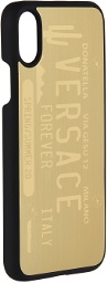 Versace Gold License Plate iPhone X/Xs Case